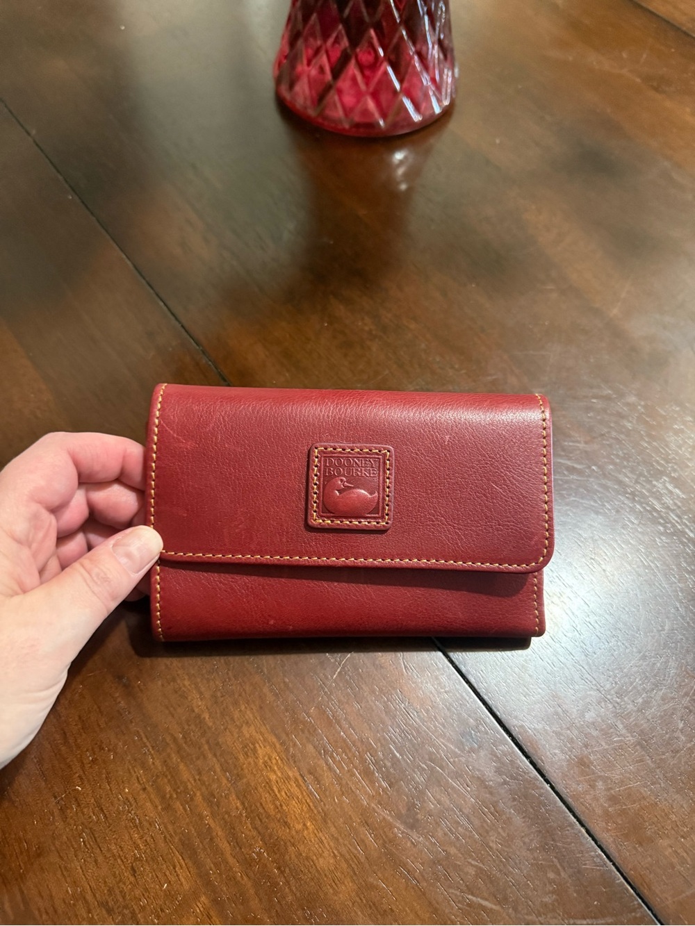 Dooney & Bourke Florentine Flap Wallet Bordeaux